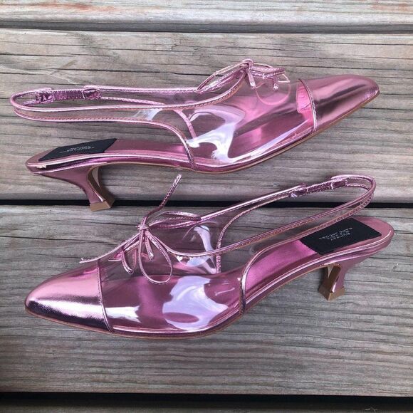 MARC JACOBS Slingback Kitten-heel Pumps 37.5 - Picture 2 of 12